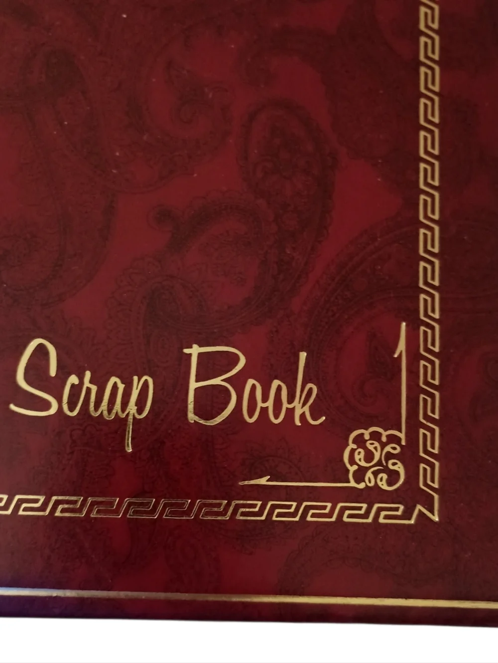 Vintage Springfield‎ Scrapbook Photo Mount Pages Burgundy USA Paisley Heirloom